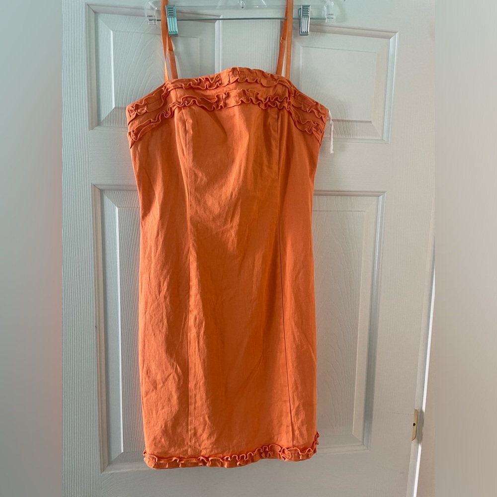 Size 12 MODA international orange mini dress